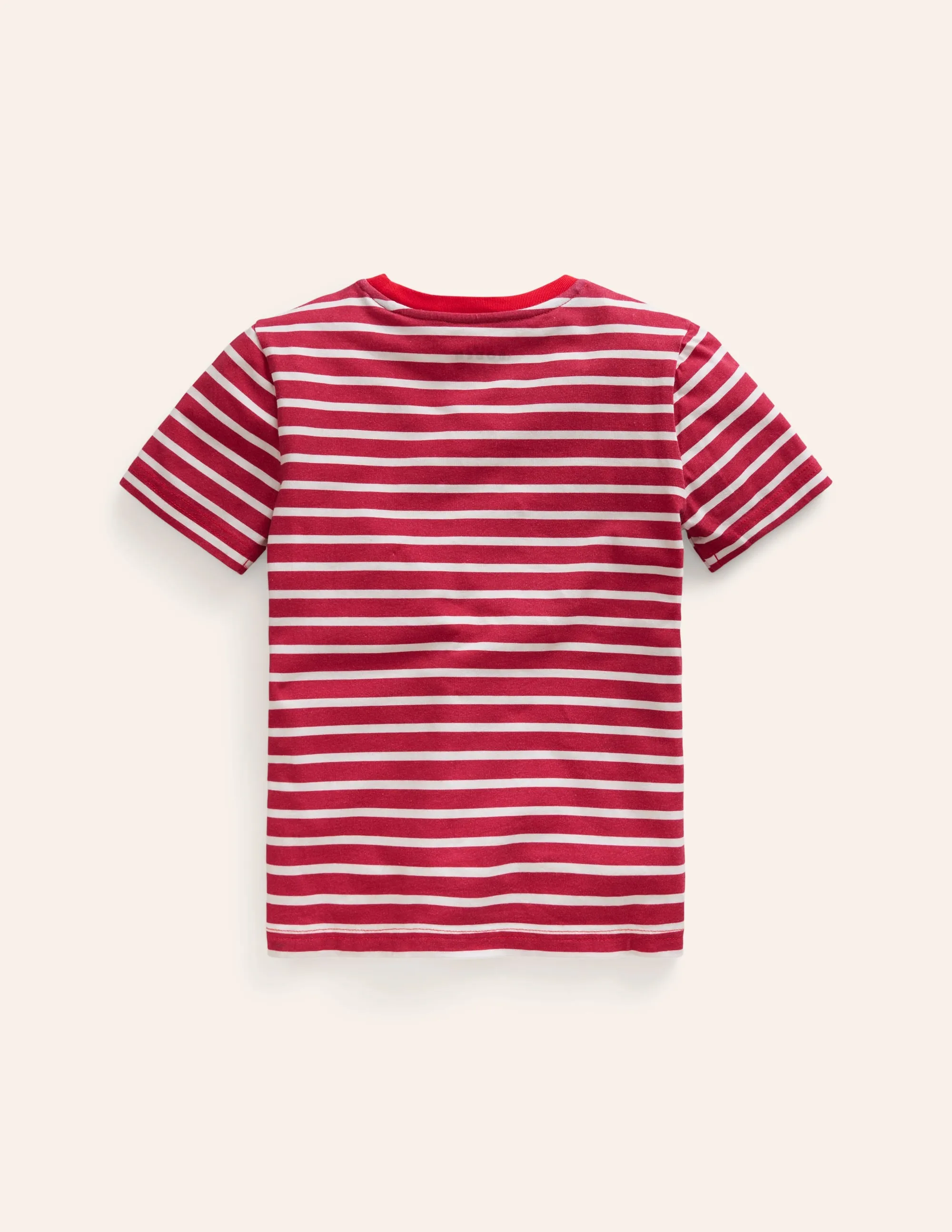 Appliqué Textured T-shirt-Jam Red/Ivory Bugs