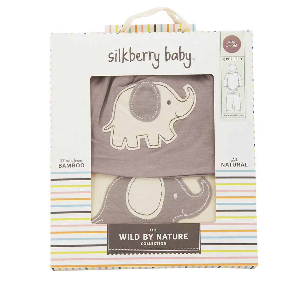 Bamboo Baby Gift Set (Mocha/Elephant)