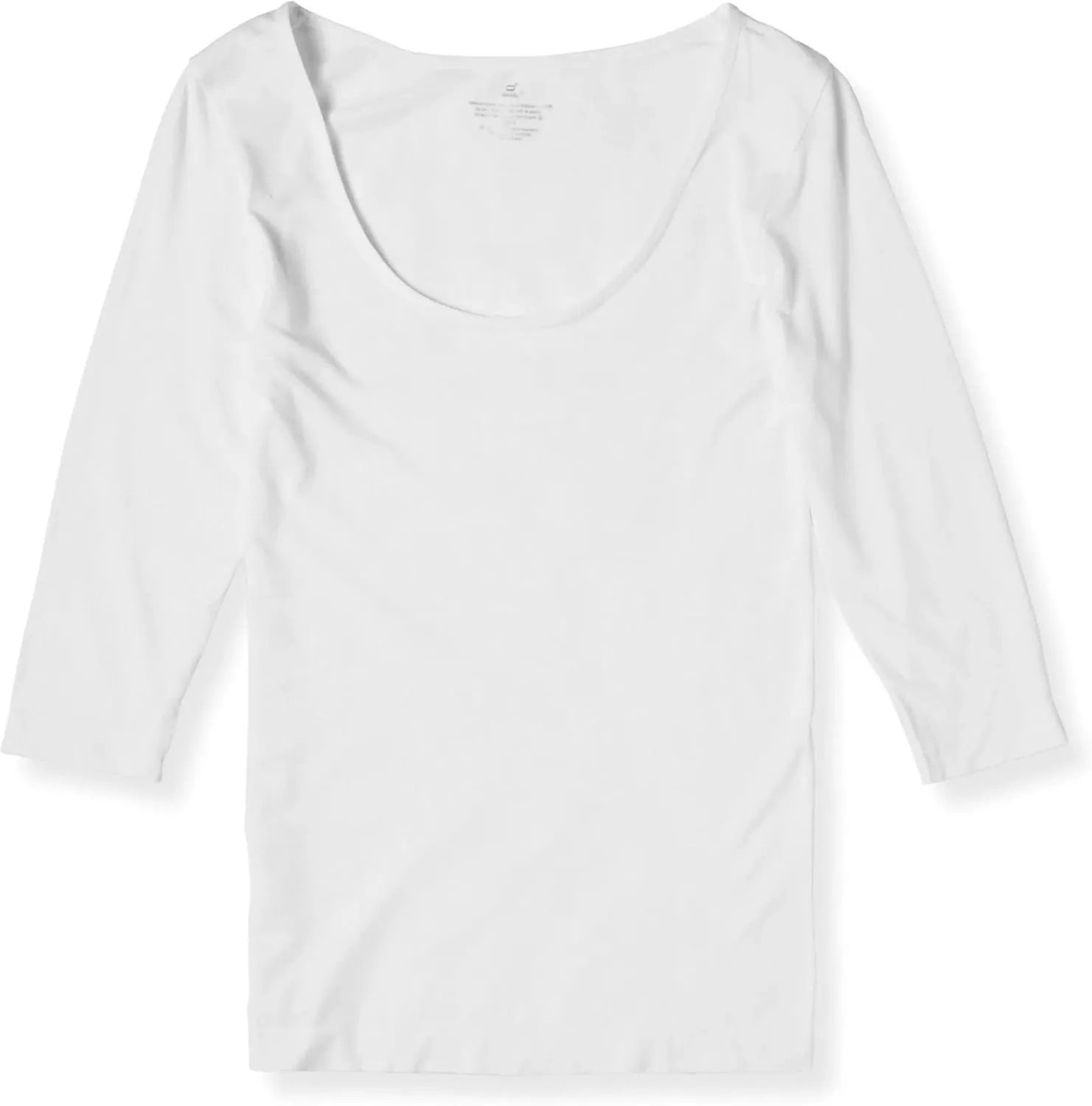 Boody Body EcoWear Women’s Scoop Top, 3/4 Sleeve, Soft Breathable, Lightweight Slim Fit, Viscose Made from Bamboo