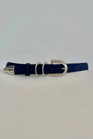 CAMI BELT NAVY SUEDE