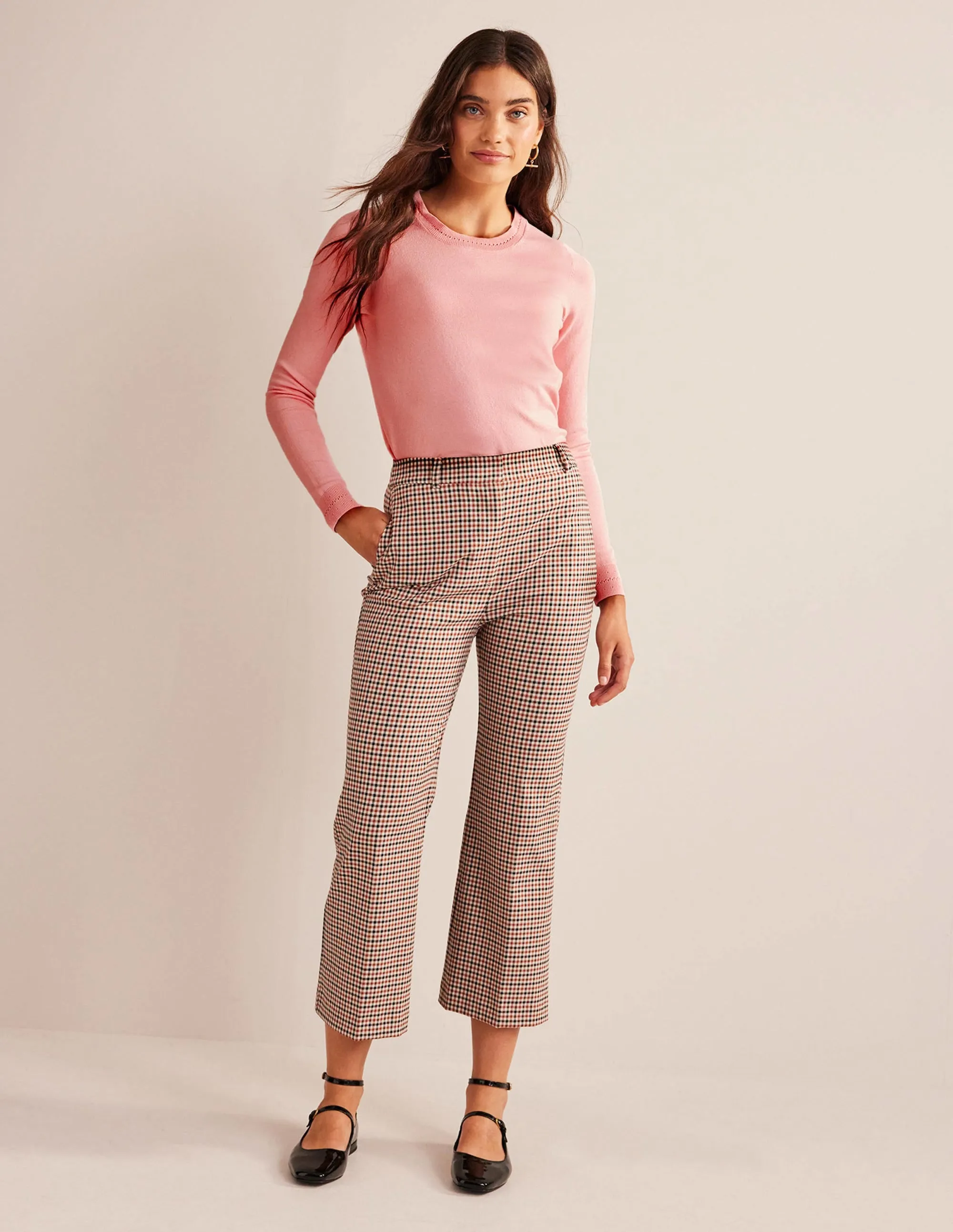 Catriona Cotton Crew Jumper-Peachskin