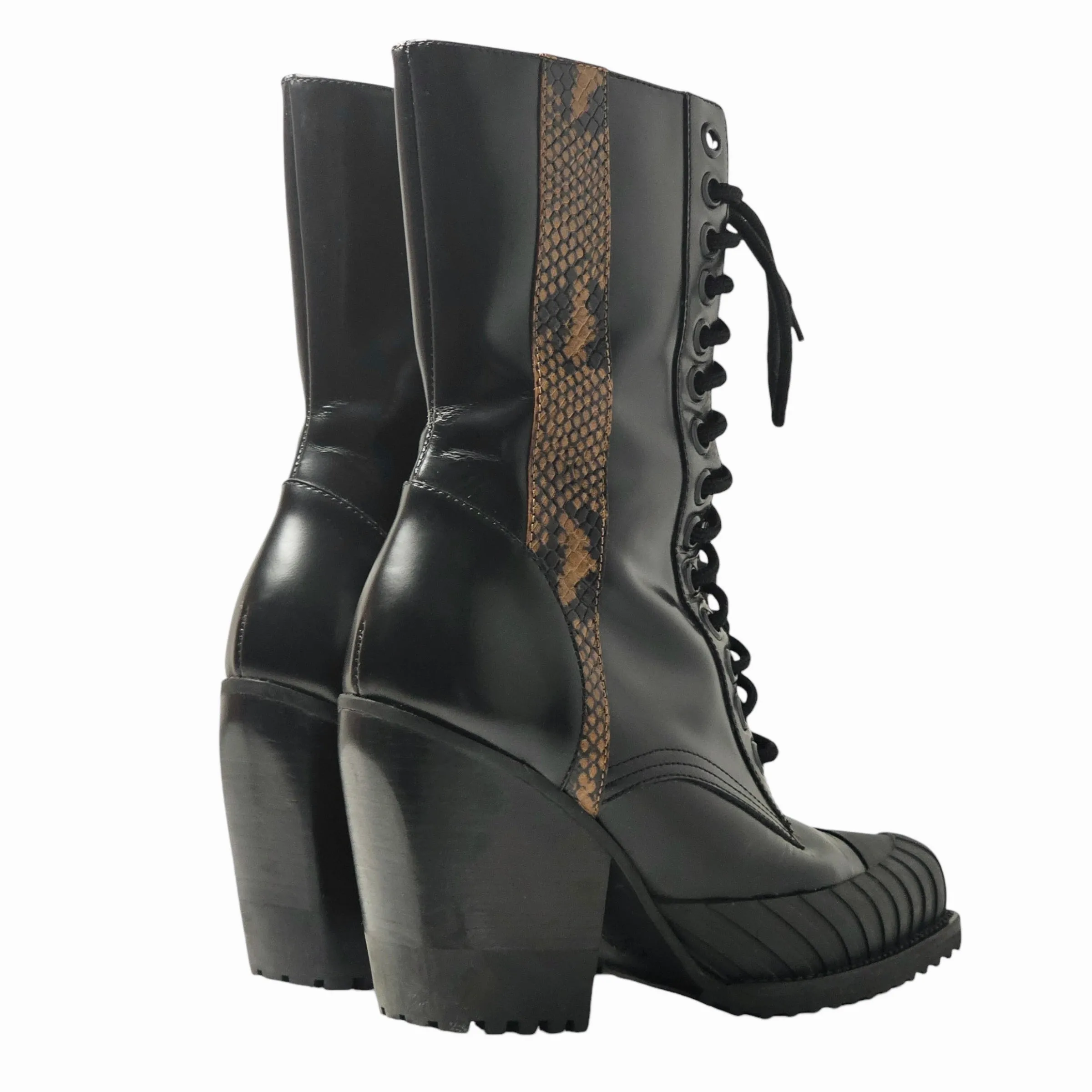 CHLO LEATHER BOOTS EU 37/ UK 4