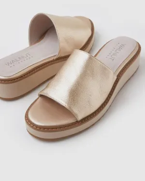 Jac Leather Slide - Platinum