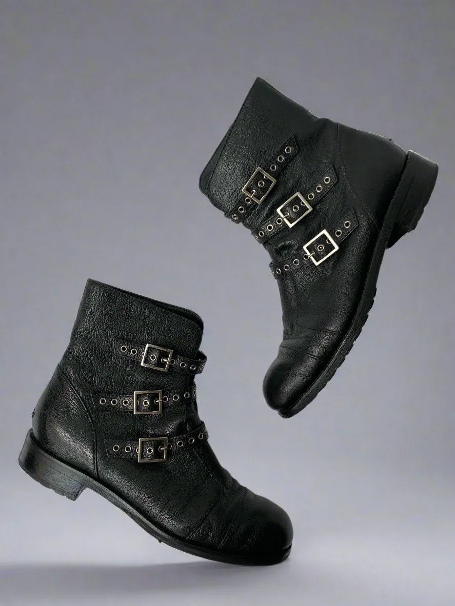 JIMMY CHOO Biker Boots Size 39.5
