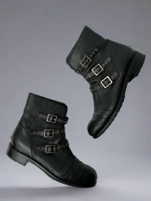 JIMMY CHOO Biker Boots Size 39.5