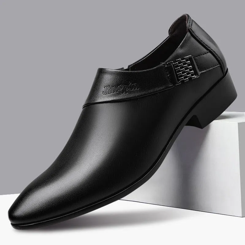 Men's Leather Business Shoes - All-Match Casual Formal Wear for Fashionable Professionals