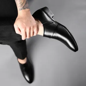 Men's Leather Business Shoes - All-Match Casual Formal Wear for Fashionable Professionals