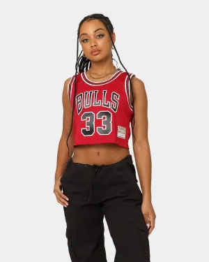 Mitchell & Ness Women's Chicago Bulls Scottie Pippen #33 NBA Cropped Jersey Red