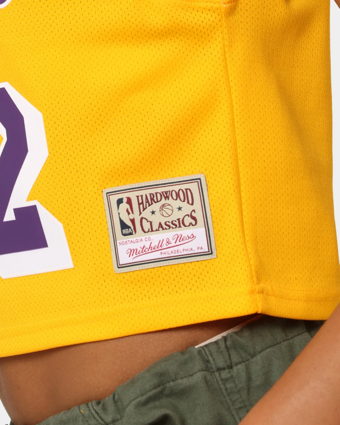 Mitchell & Ness Women's Los Angeles Lakers Earvin "Magic" Johnson #32 NBA Cropped Jersey Yellow/Purple