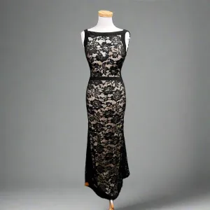 Mori Lee black lace dress, size 7/8
