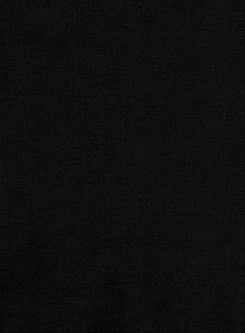 Pure Black Linen Shirt