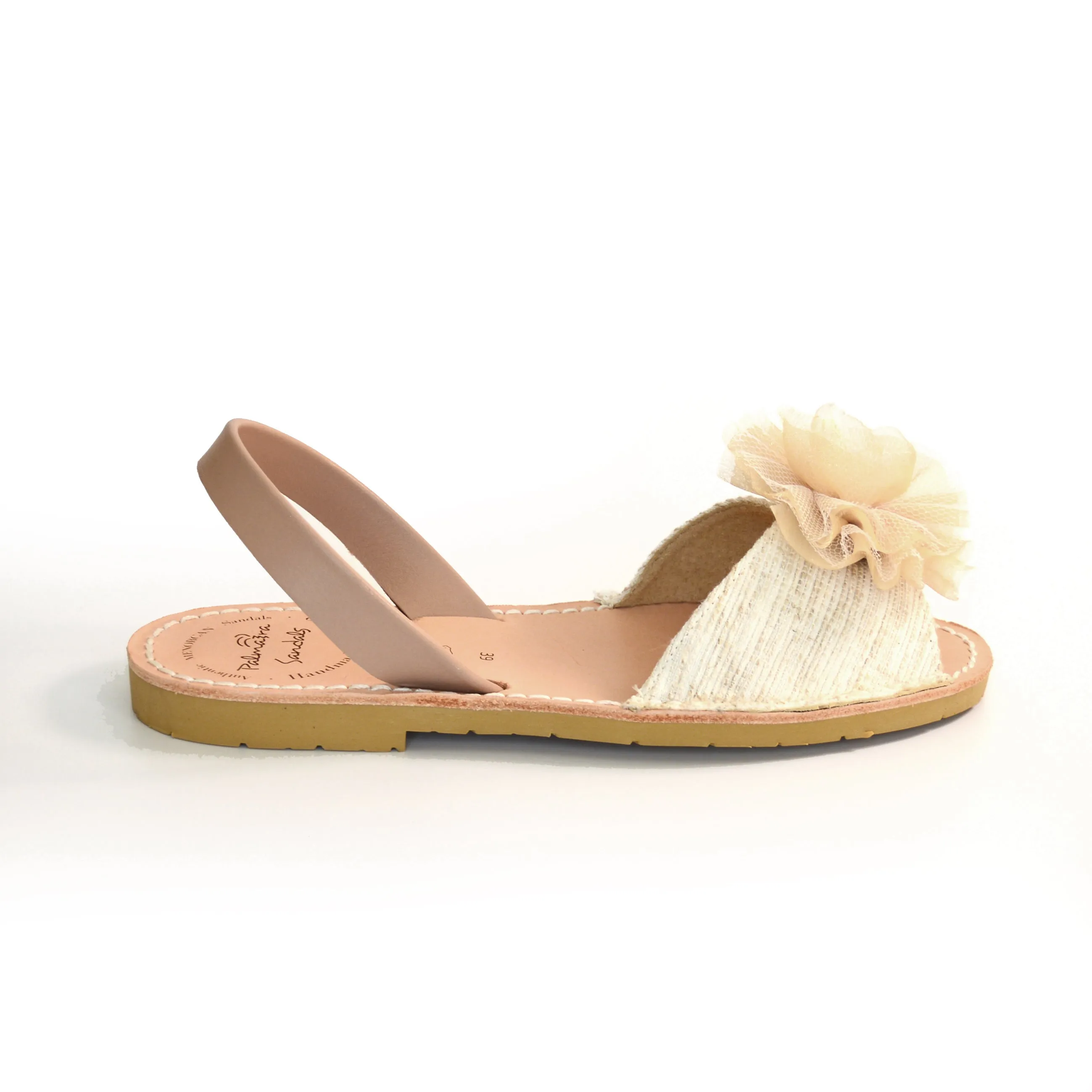 SAMPLE SALE Florence Tulle Pom Pom Sandals