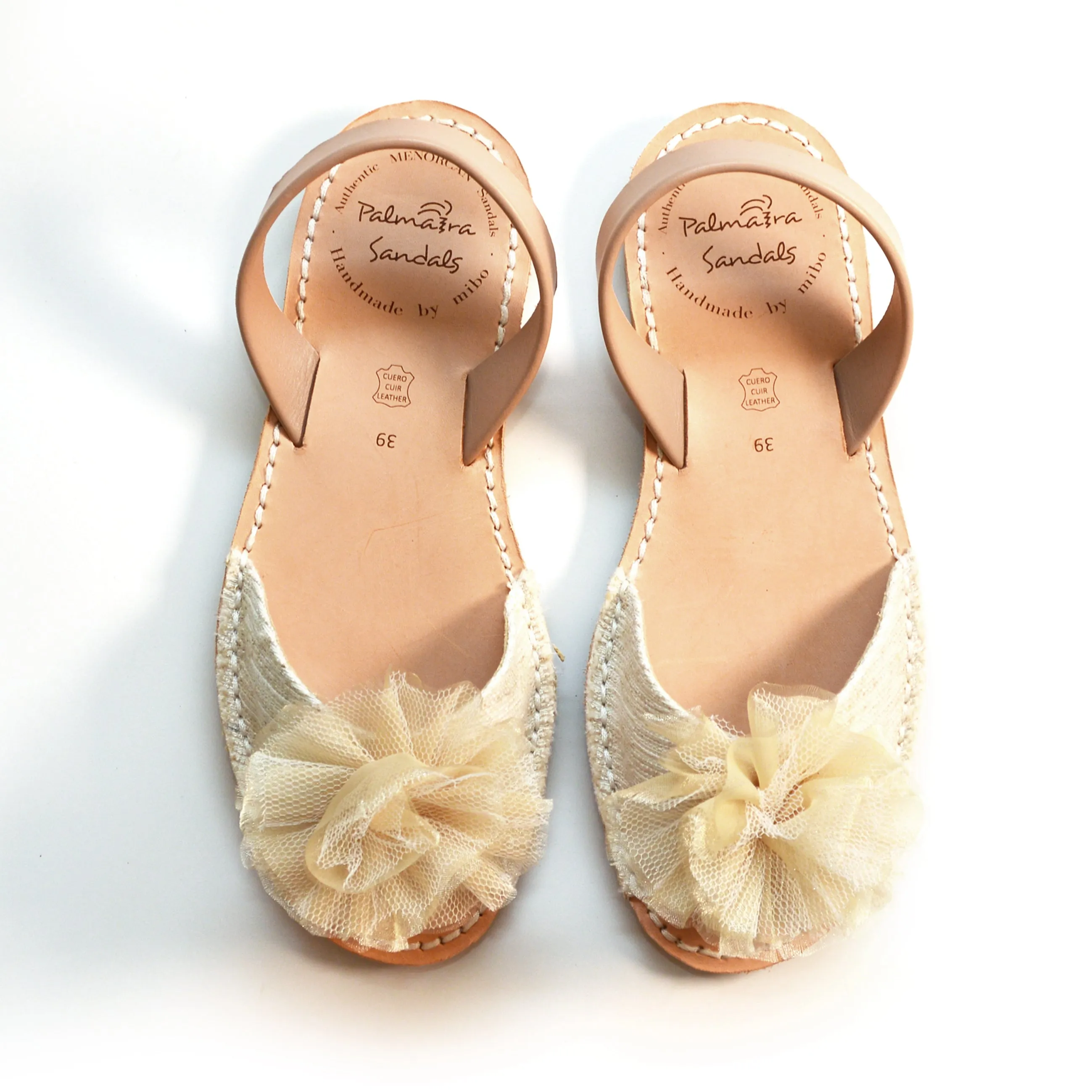 SAMPLE SALE Florence Tulle Pom Pom Sandals
