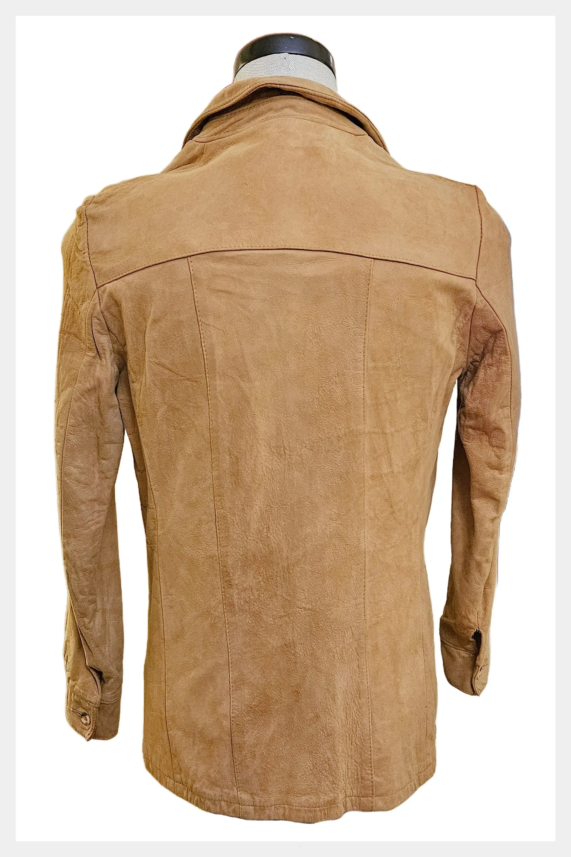 Vintage 1970s suede shirt style jacket | size small to medium