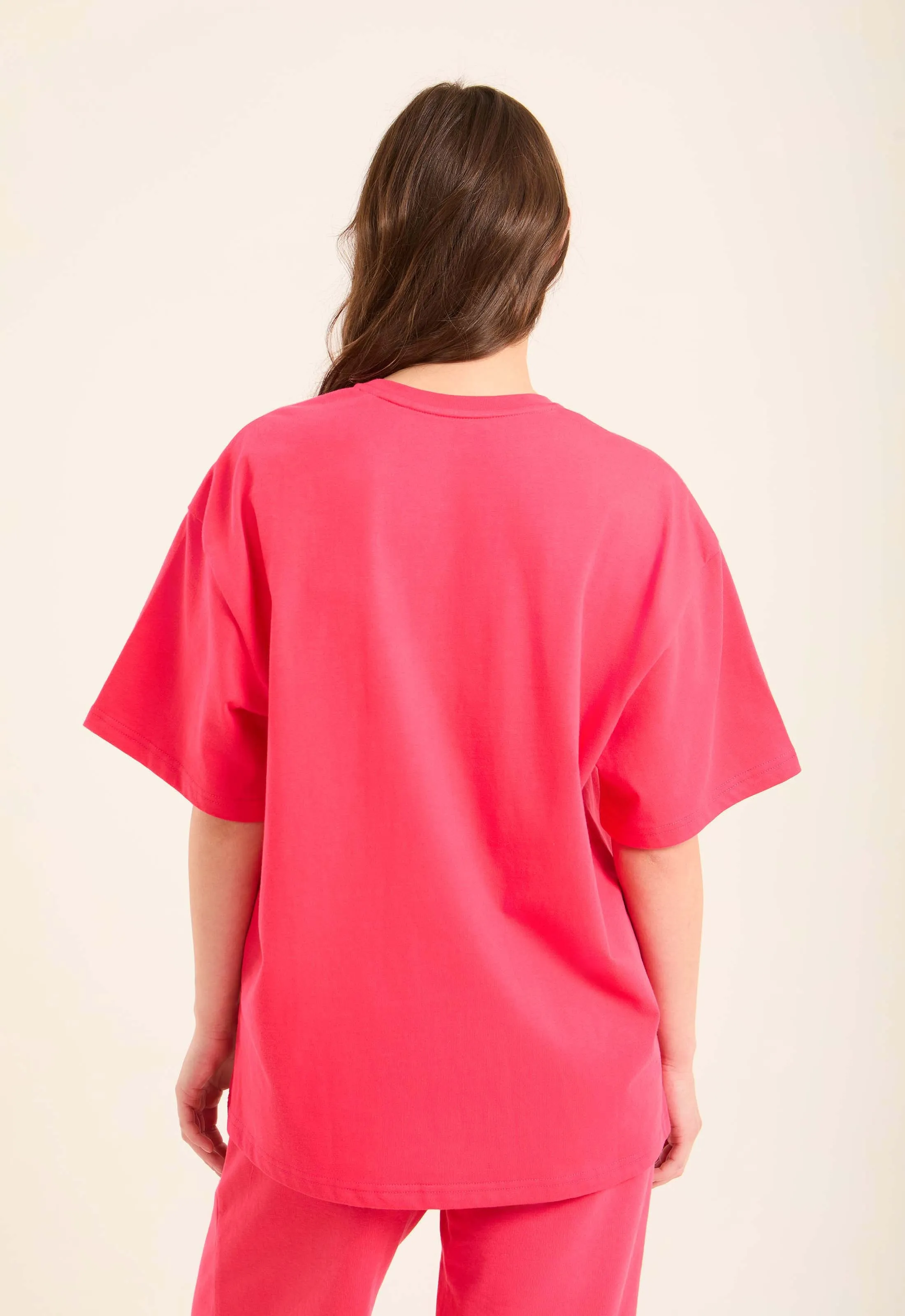 Women  T-Shirt Oversized T Shirt Cotton Pink
